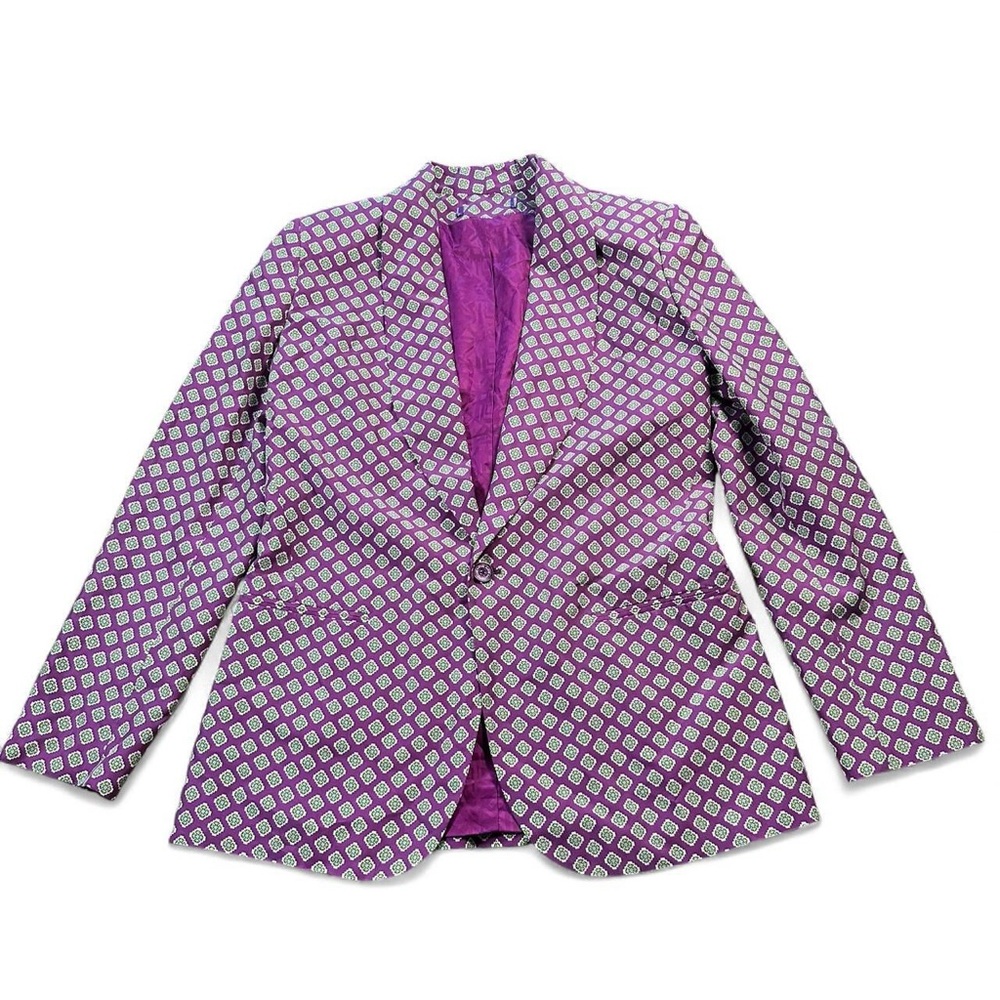 Ralph Lauren Purple Label Women’s Myles‎ Print Silk Habotai Jacket